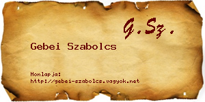 Gebei Szabolcs névjegykártya