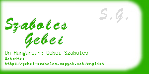 szabolcs gebei business card